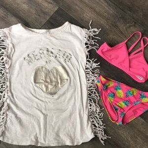 Swimsuit cover-up and swimsuit